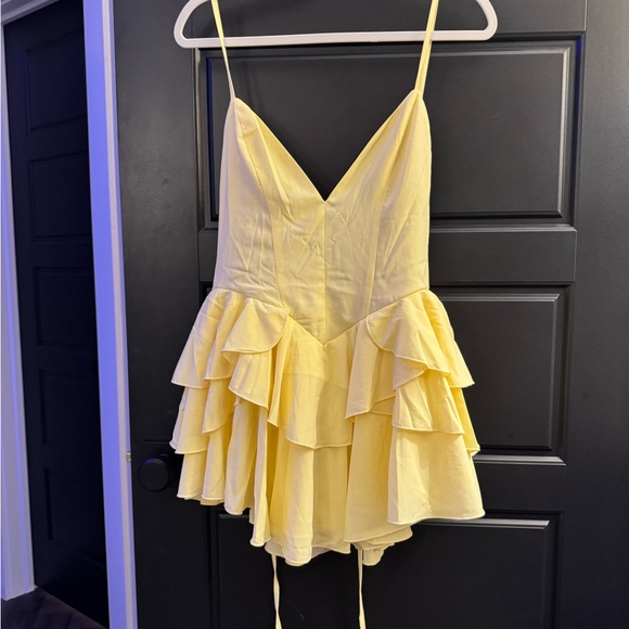 Yellow Ruffled Romper - Picture 3 of 5